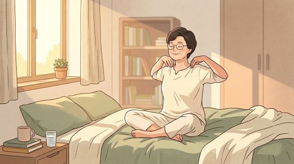 아침에 일어나서 견갑골 스트레칭