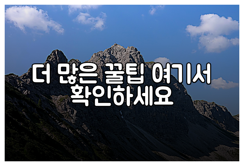 더 많은 꿀팁 여기서 확인하세요