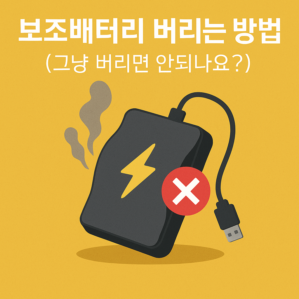 보조배터리 버리는 방법