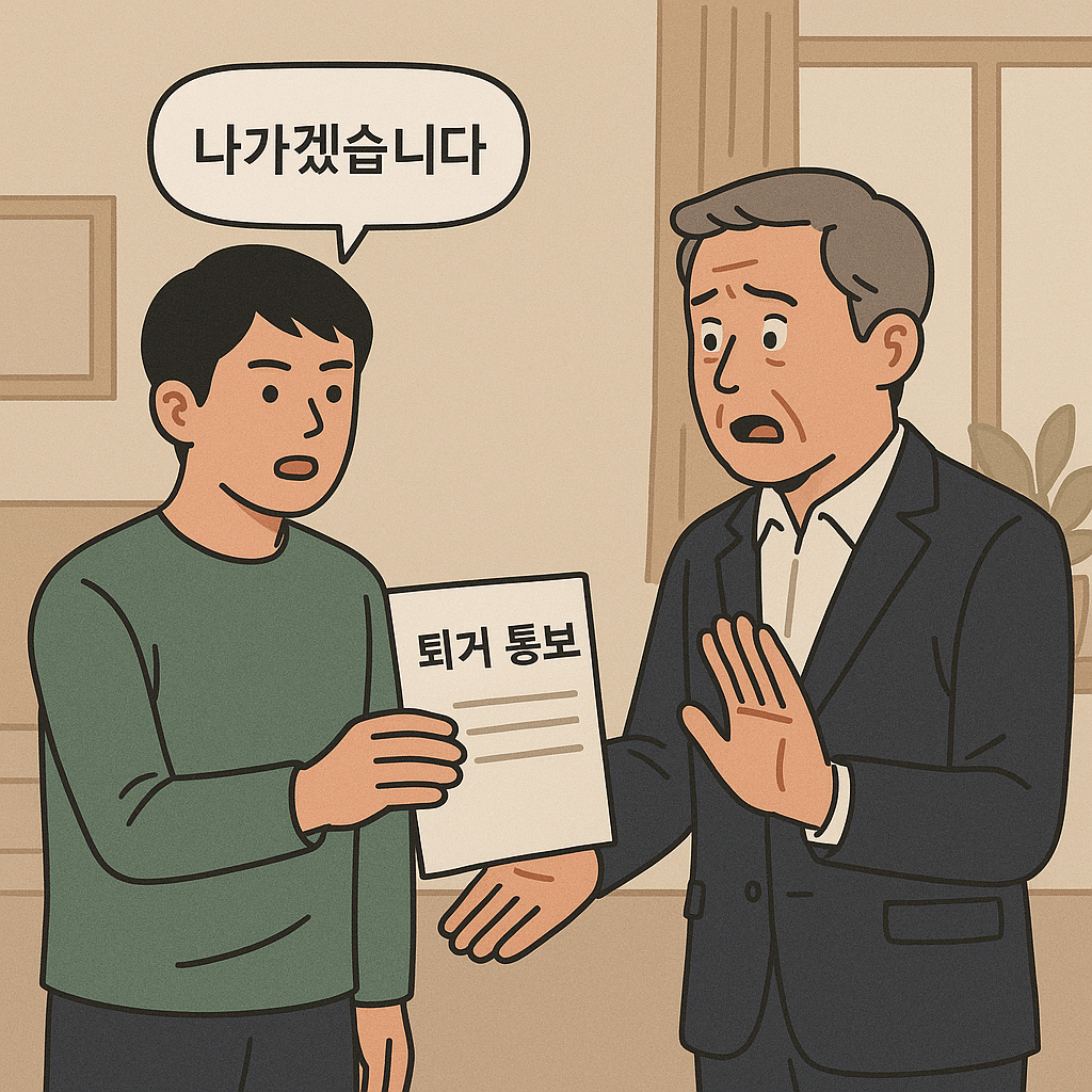 계약갱신청구권 썼는데 세입자가 갑자기 나가는 사진