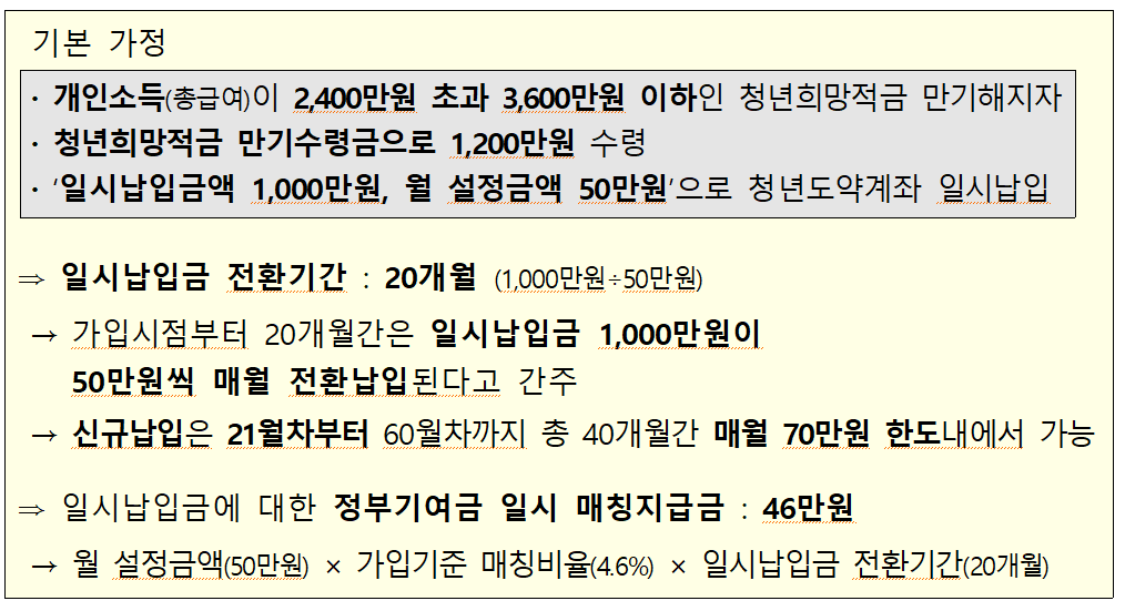 일시납입 예시