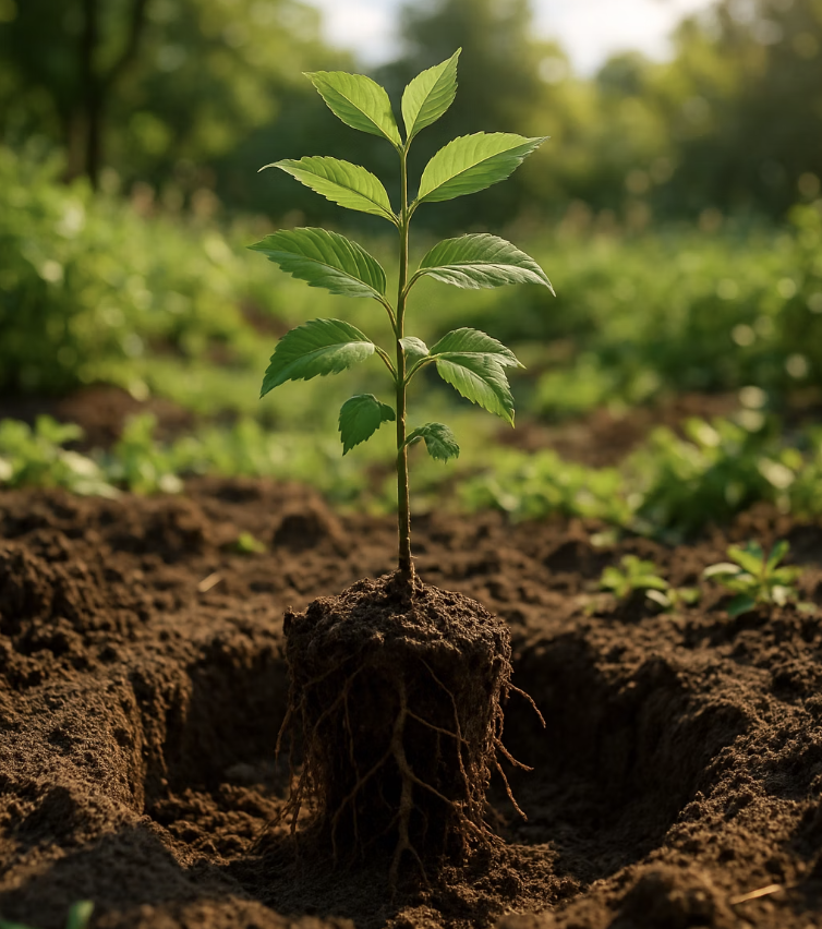 첫 단추&amp;#44; 건강한 묘목과 햇살 가득한 자리