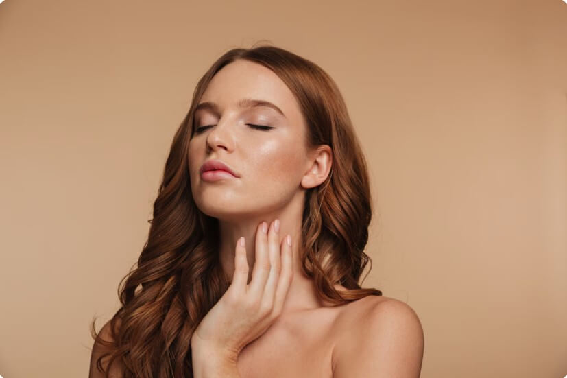 피부가 고운 여성