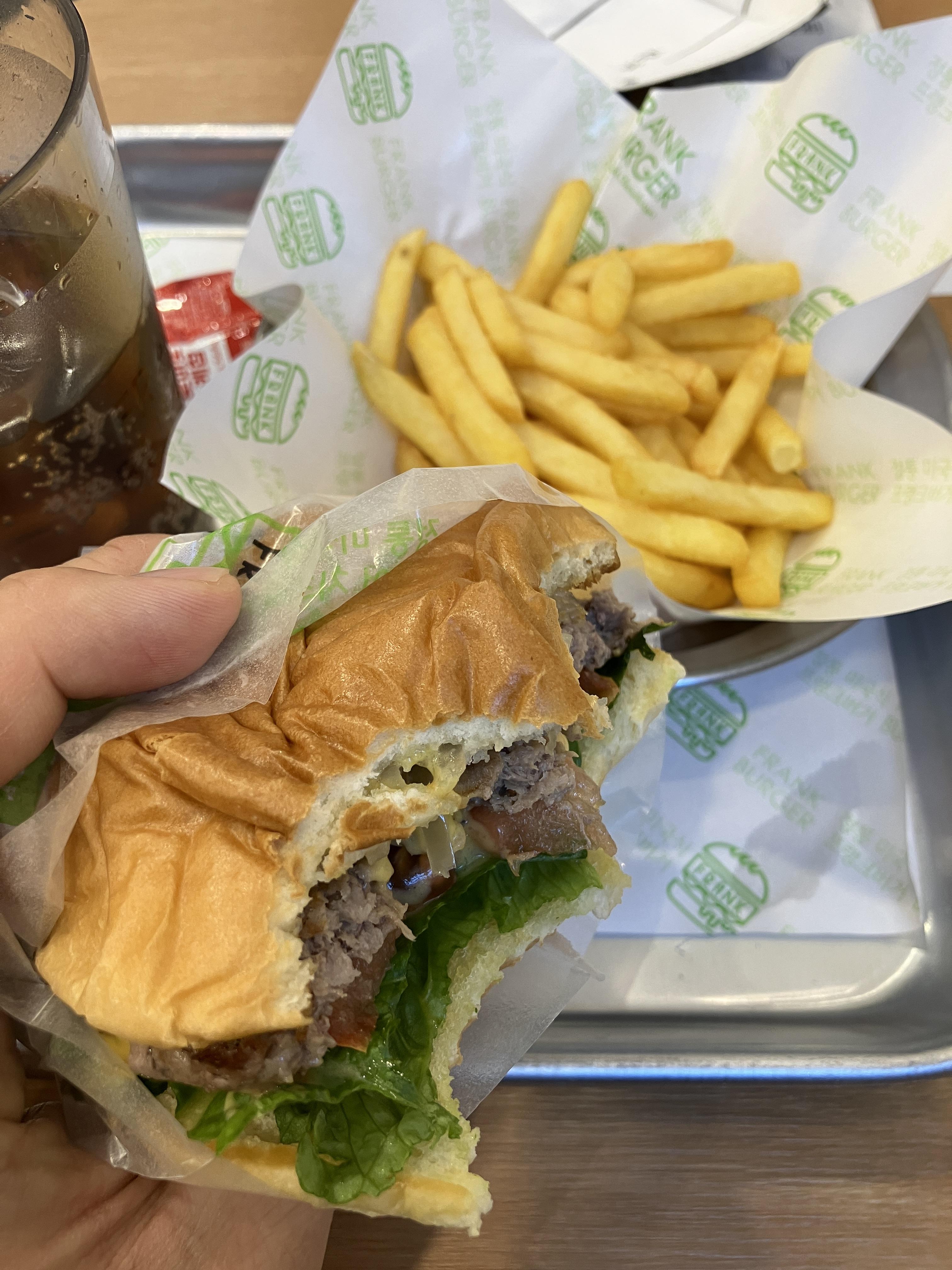 프랭크버거 세트 내돈내먹 