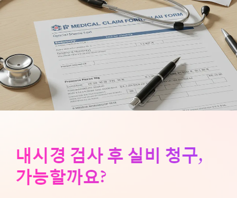 내시경 실비보험 청구 방법 정리