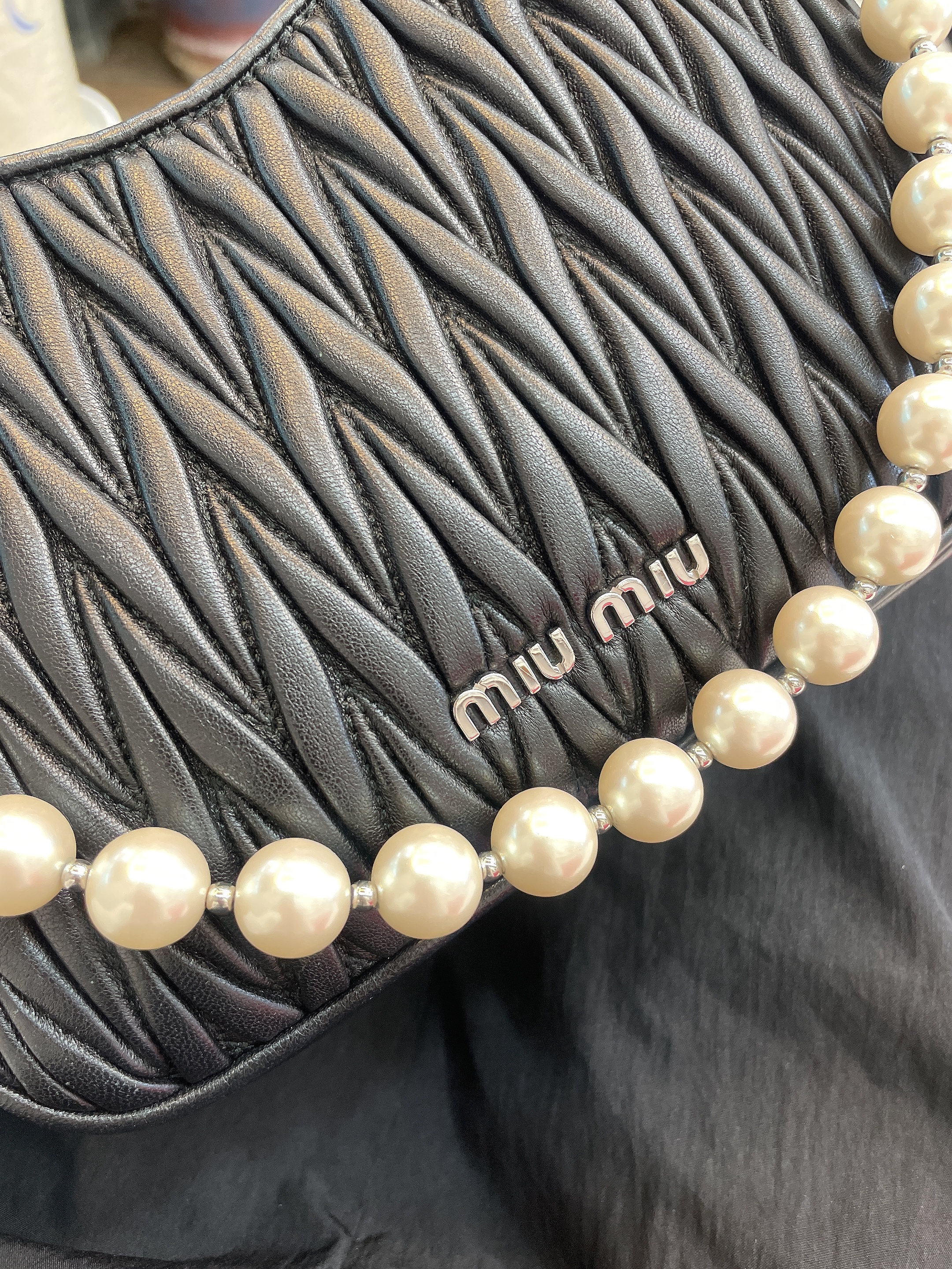 명품 가방 진주 체인 스트랩