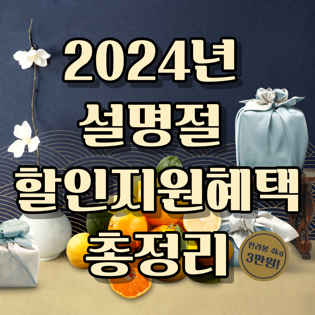2024년 설명절 할인지원혜택