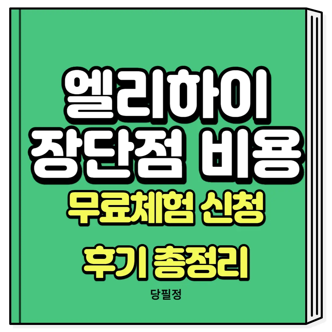 엘리하이 장단점 비용 무료체험 후기
