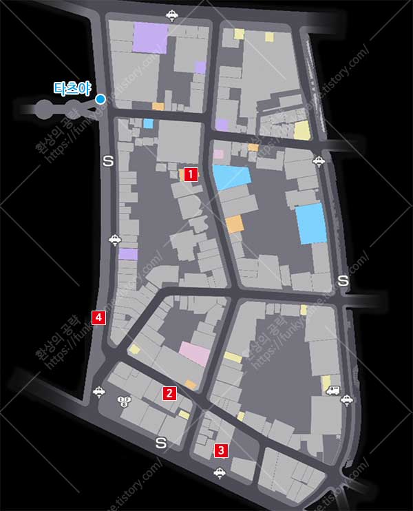 타츠야의 수행 나가스 거리 지도 이미지