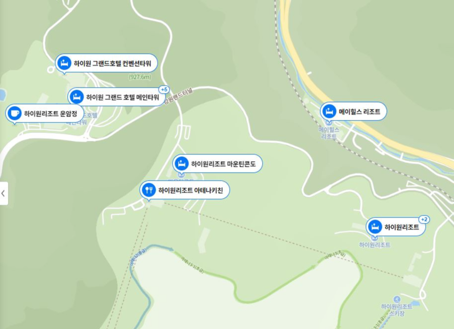 하이원 리조트 지도
