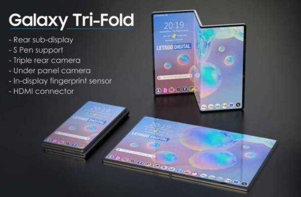 갤럭시 트리플폴더 컨셉 이미지(출처:렛츠고디지털)
