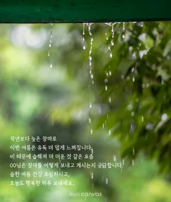 장마철 인사말 모음 예시 멘트_7
