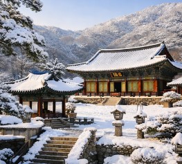 경북 청도 운문사 겨울 풍경