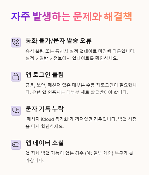 자주 발생하는 문제와 해결책