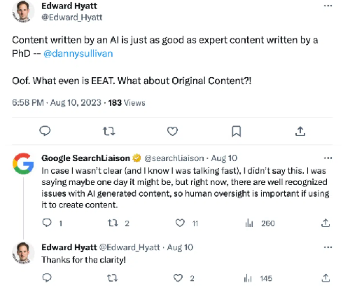 AI가 SEO에 영향은 줄 것으로 보인다