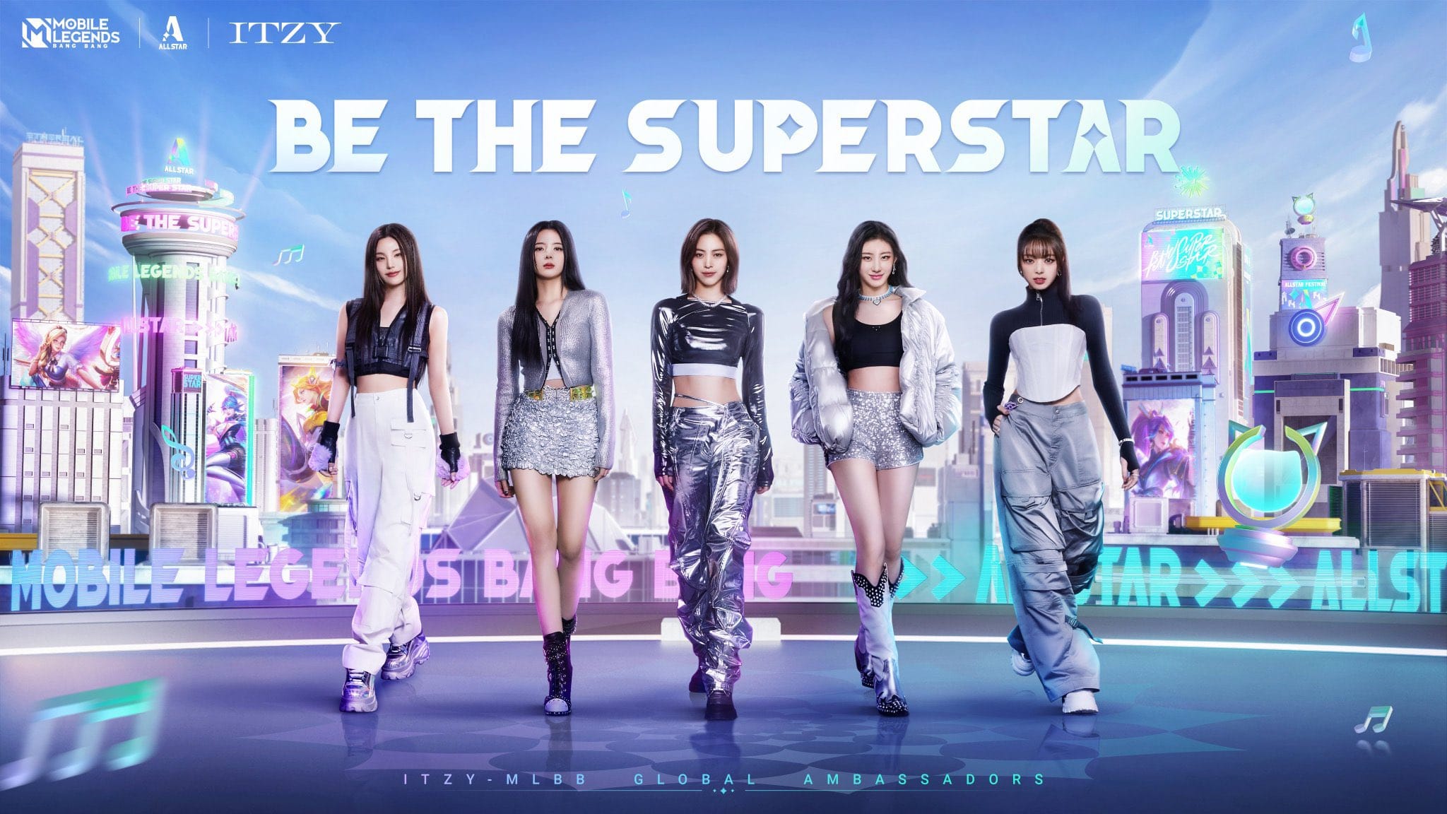 '모바일 레전드: 뱅뱅'의 글로벌 앰베서더로 선정된 걸그룹 있지(ITZY)