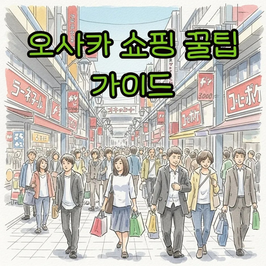 오사카 신사이바시 쇼핑 거리의 활기찬 모습