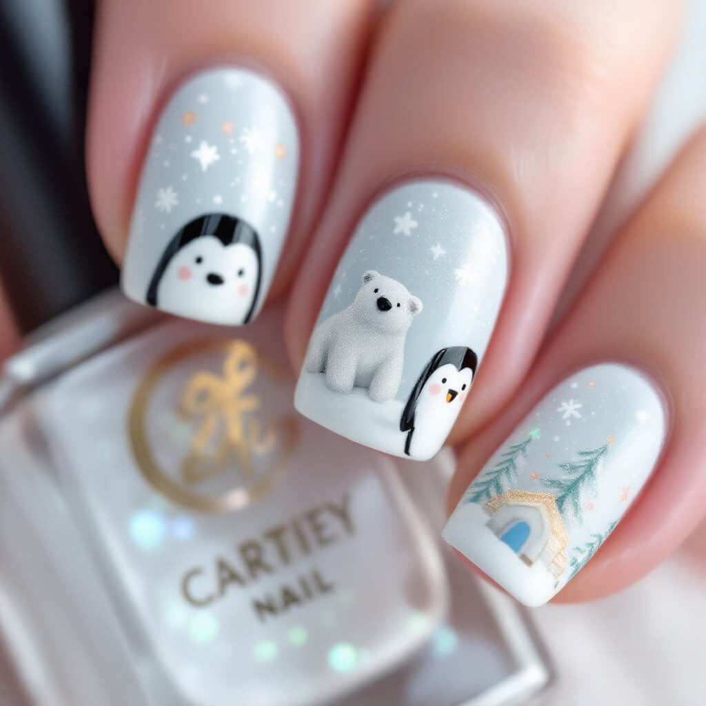 진저브레드맨 네일아트