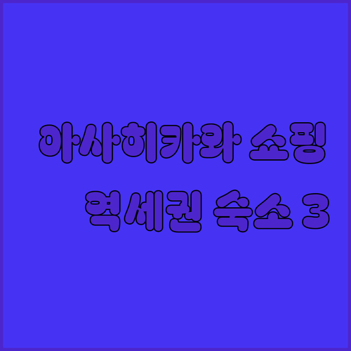 아사히카와 여행 기념품 쇼핑 코스와 ..