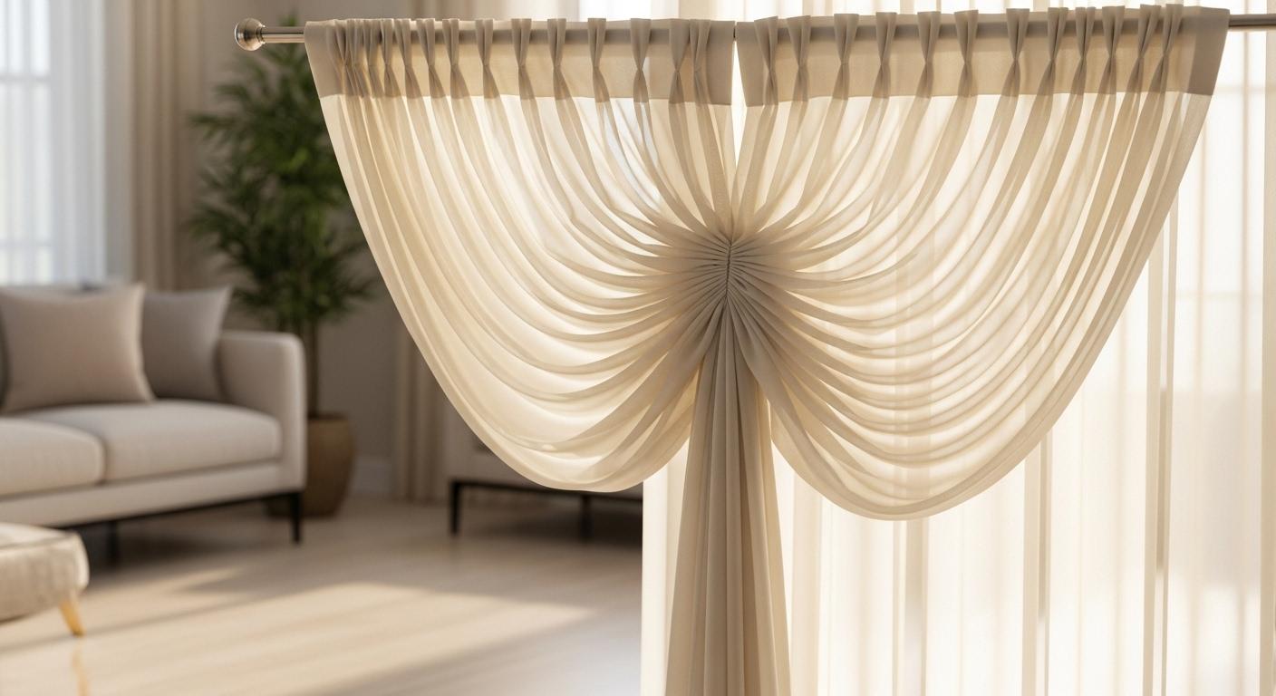 나비주름 쉬폰 커튼