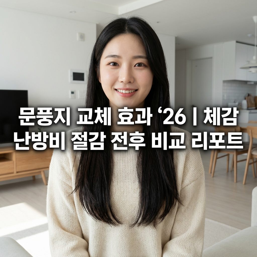 문풍지 교체 효과 &rsquo;26 ｜ 체감 난방비 절감 전후 비교 리포트