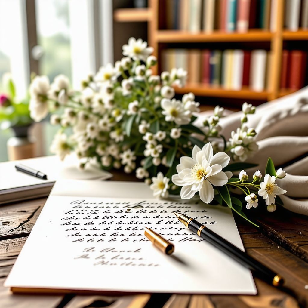 손편지, 꽃다발