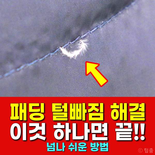 오리털 패딩 털빠짐 해결 방법