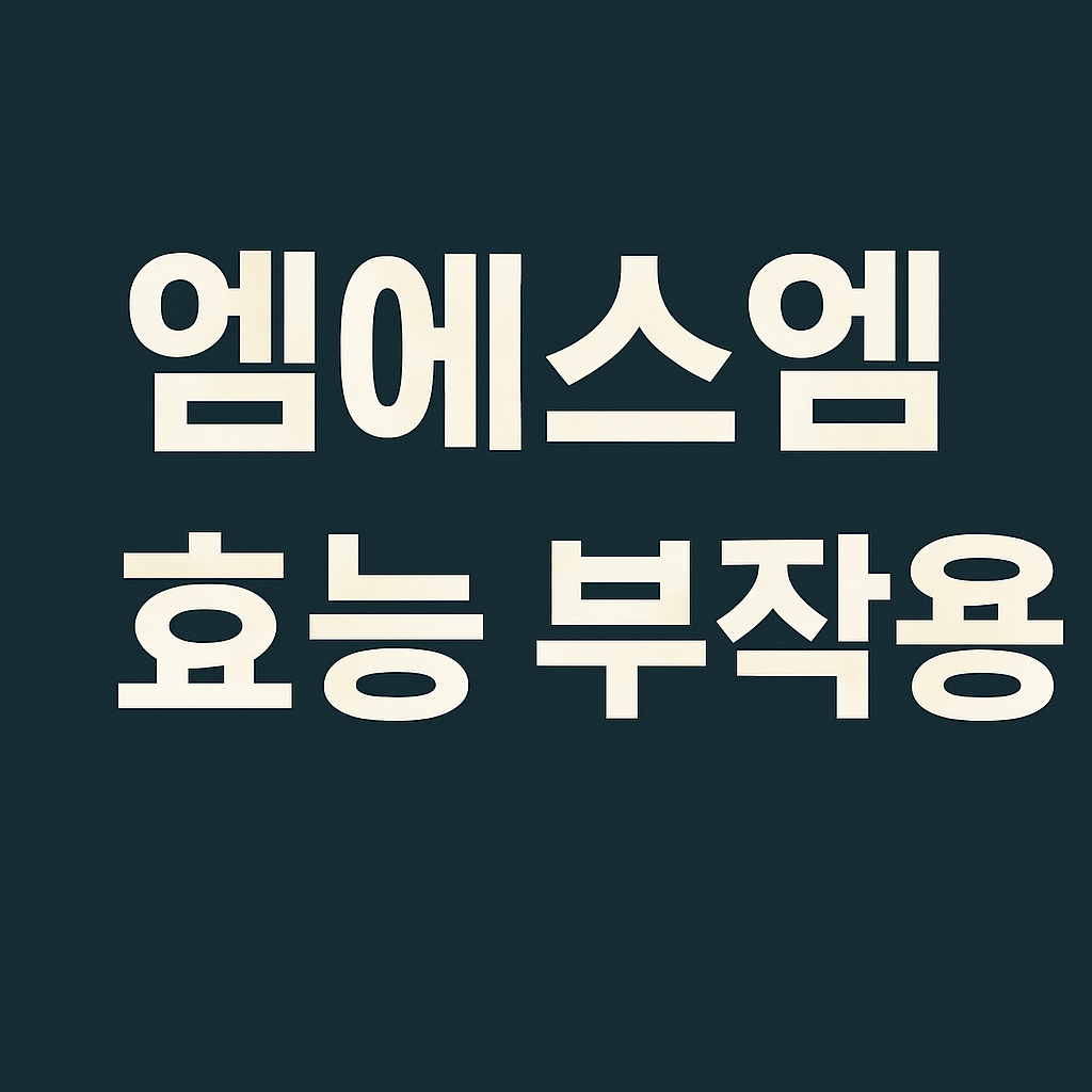 엠에스엠 효능 부작용