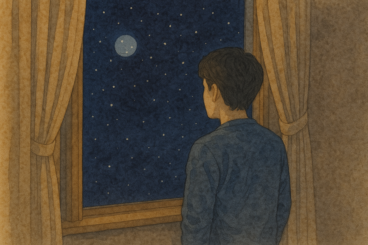 별빛 창가에서의 고요한 순간