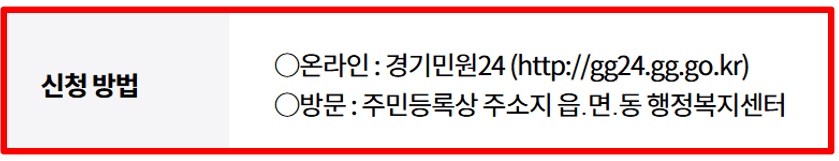 2025 경기도 장애인 기회소득 월 10만원 지원대상 신청방법