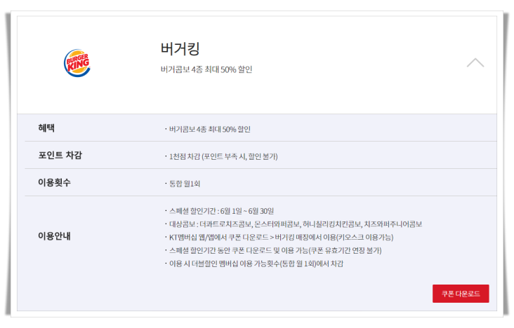 버거킹 더블할인