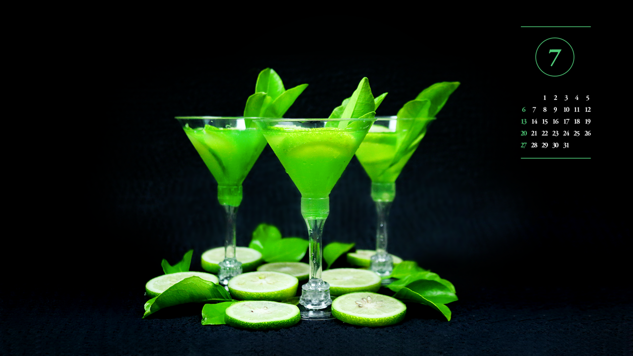 11 라임 칵테일 A - 2025년7월 노트북배경화면