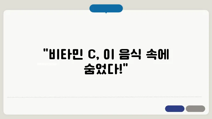 비타민 c 많은 음식