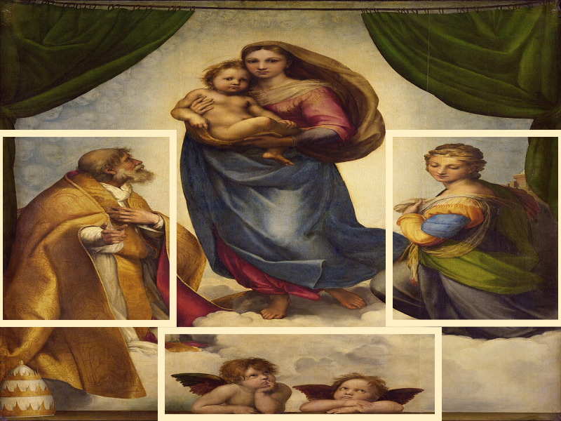 시스티나의 성모 (Sistine Madonna)-주요 포인트 부분
