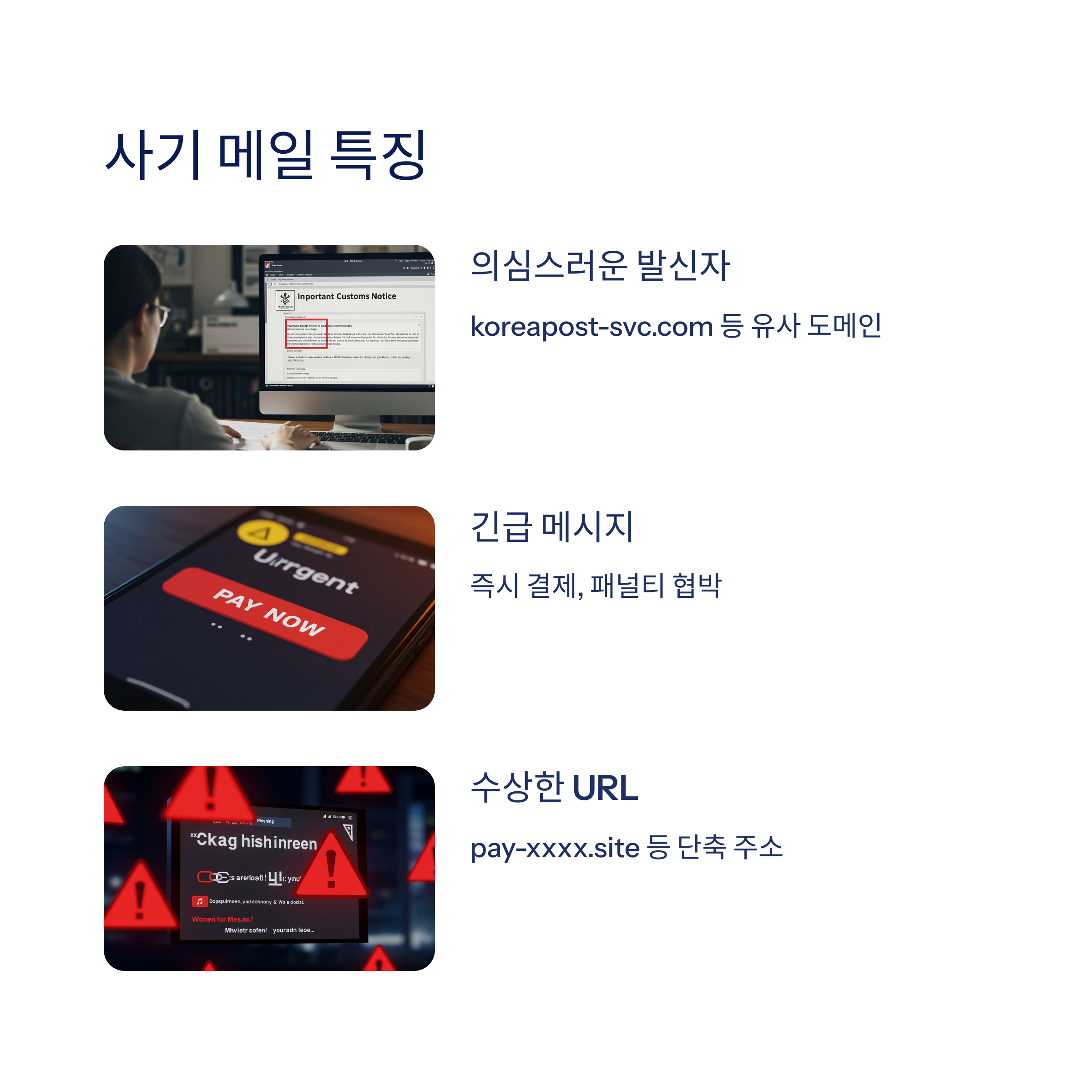 주요 사기 메일 형태 분석