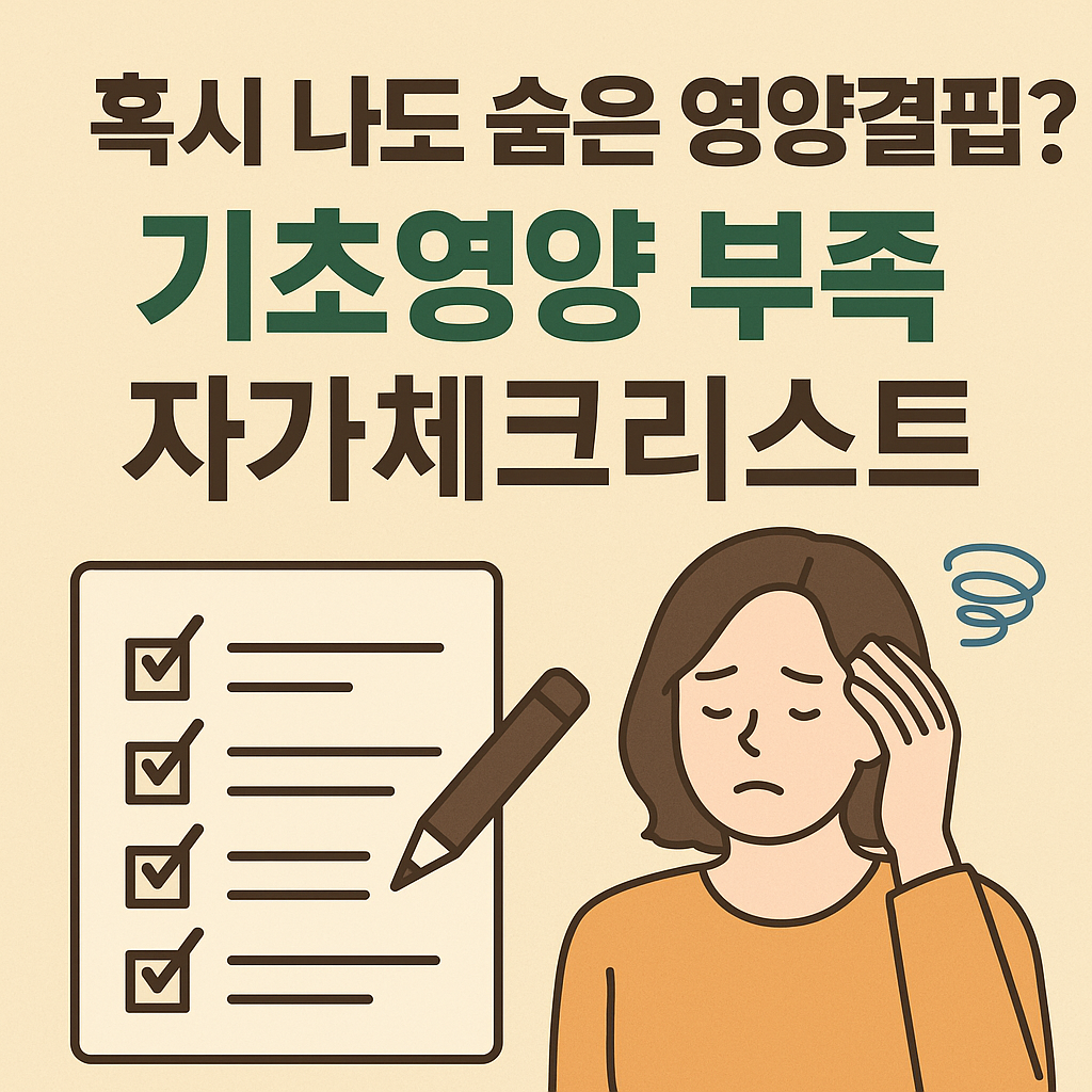 혹시 나도 숨은 영양결핍? 기초영양 부족 자가진단 체크리스트 썸네일
