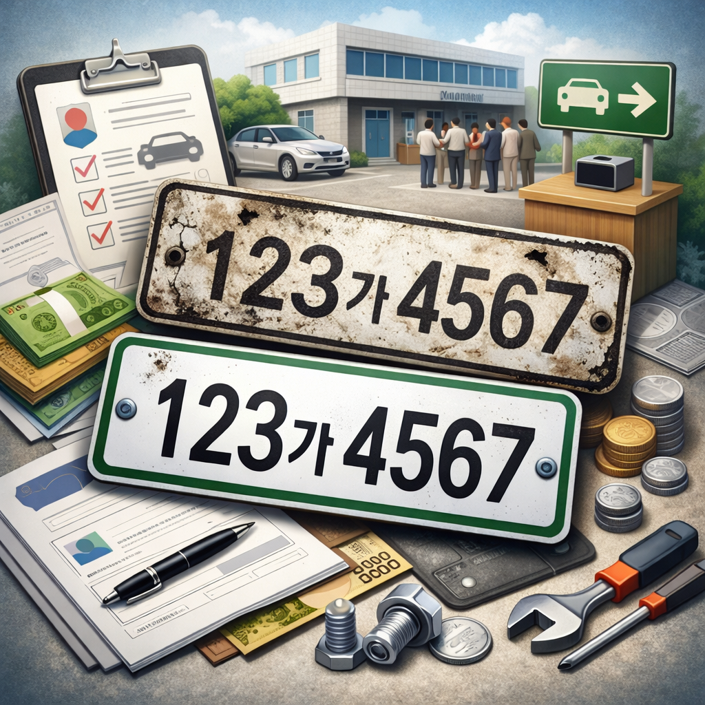 자동차 번호판 재발급 방법 총정리|비용부터 준비물·신청 절차까지 한 번에 정리 관련 사진