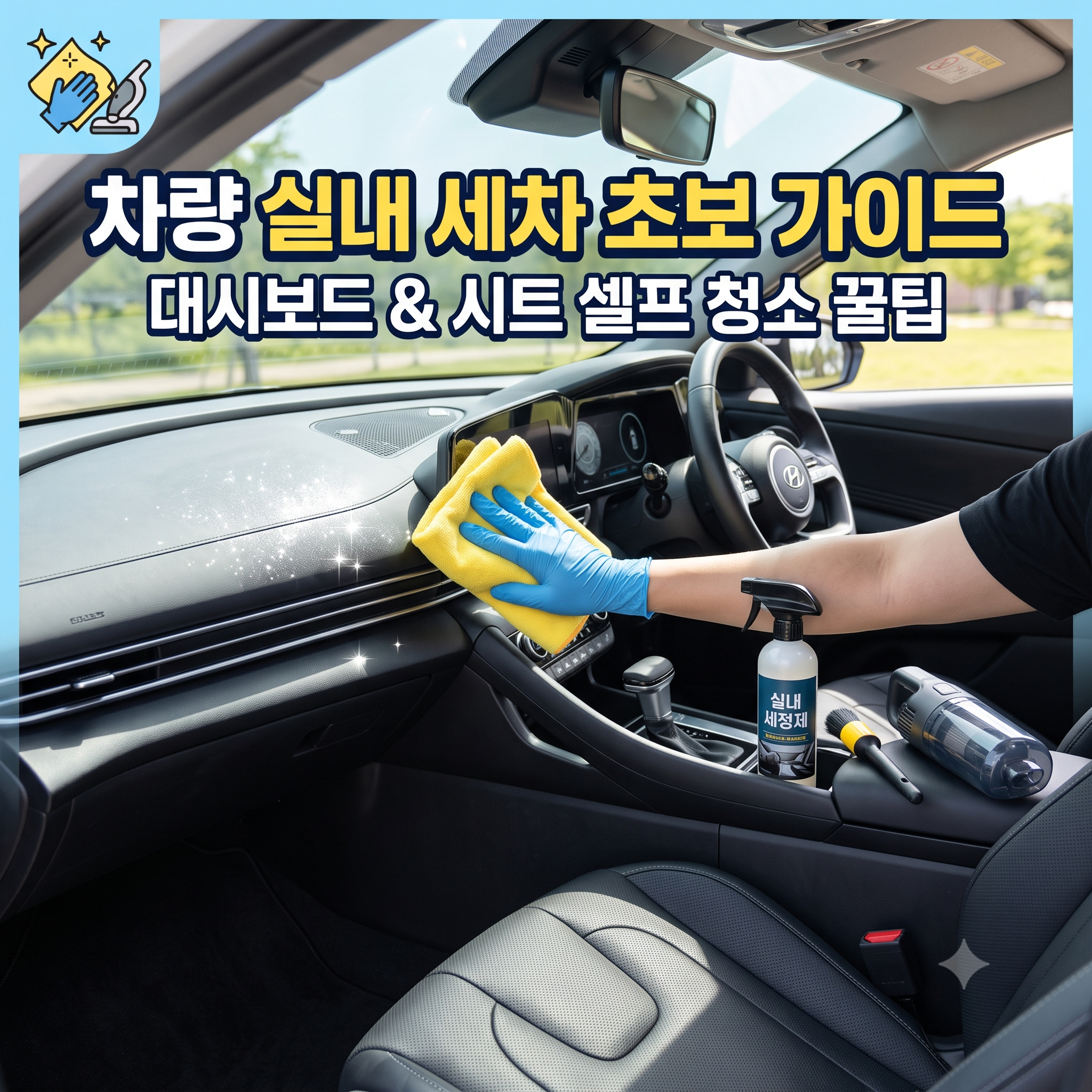 자동차 실내 세차 초보 가이드: 대시보드와 시트 셀프 청소 꿀팁