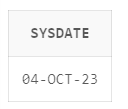 SYSDATE 예시