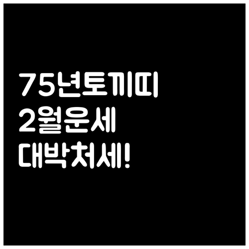 1975년생 토끼띠 2월 건강 대인관..