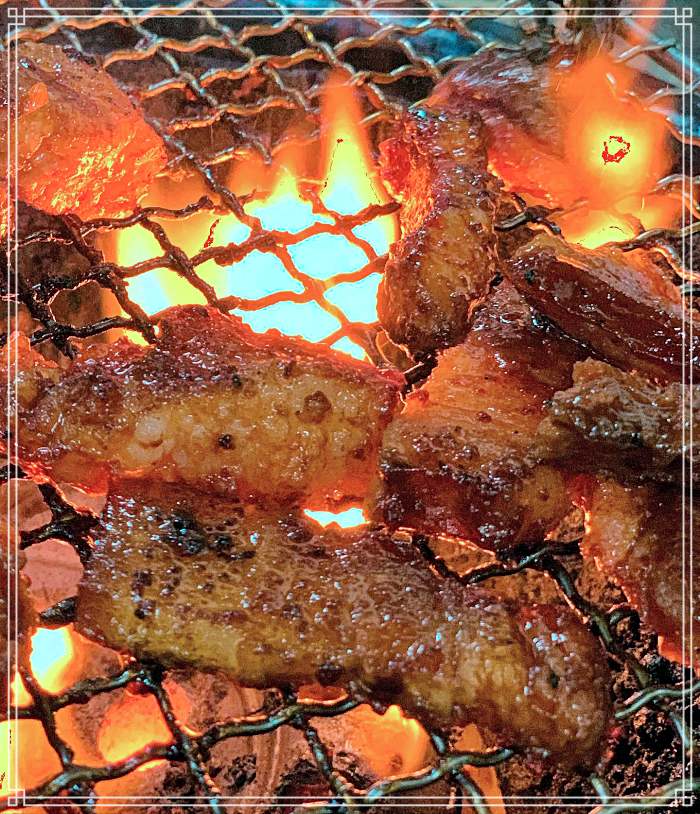 김천, 지례 흑돼지골목 맛집 원조 흑돼지 불고기 연탄구이, 석쇠 구이