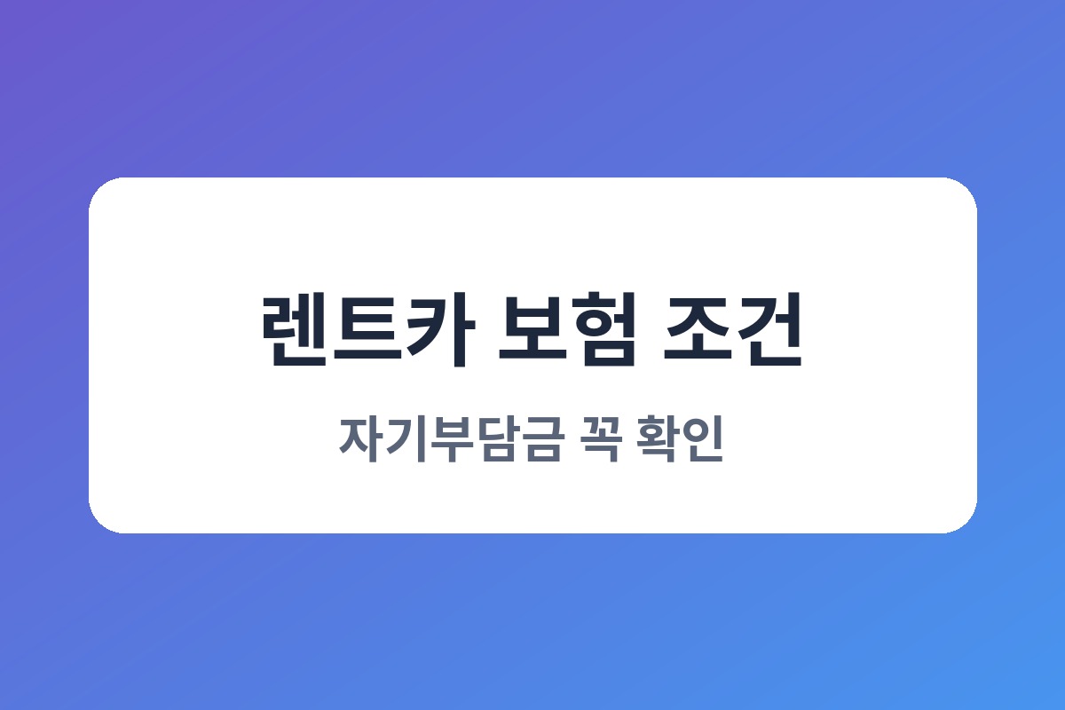 제주 렌트카 비교사이트 추천