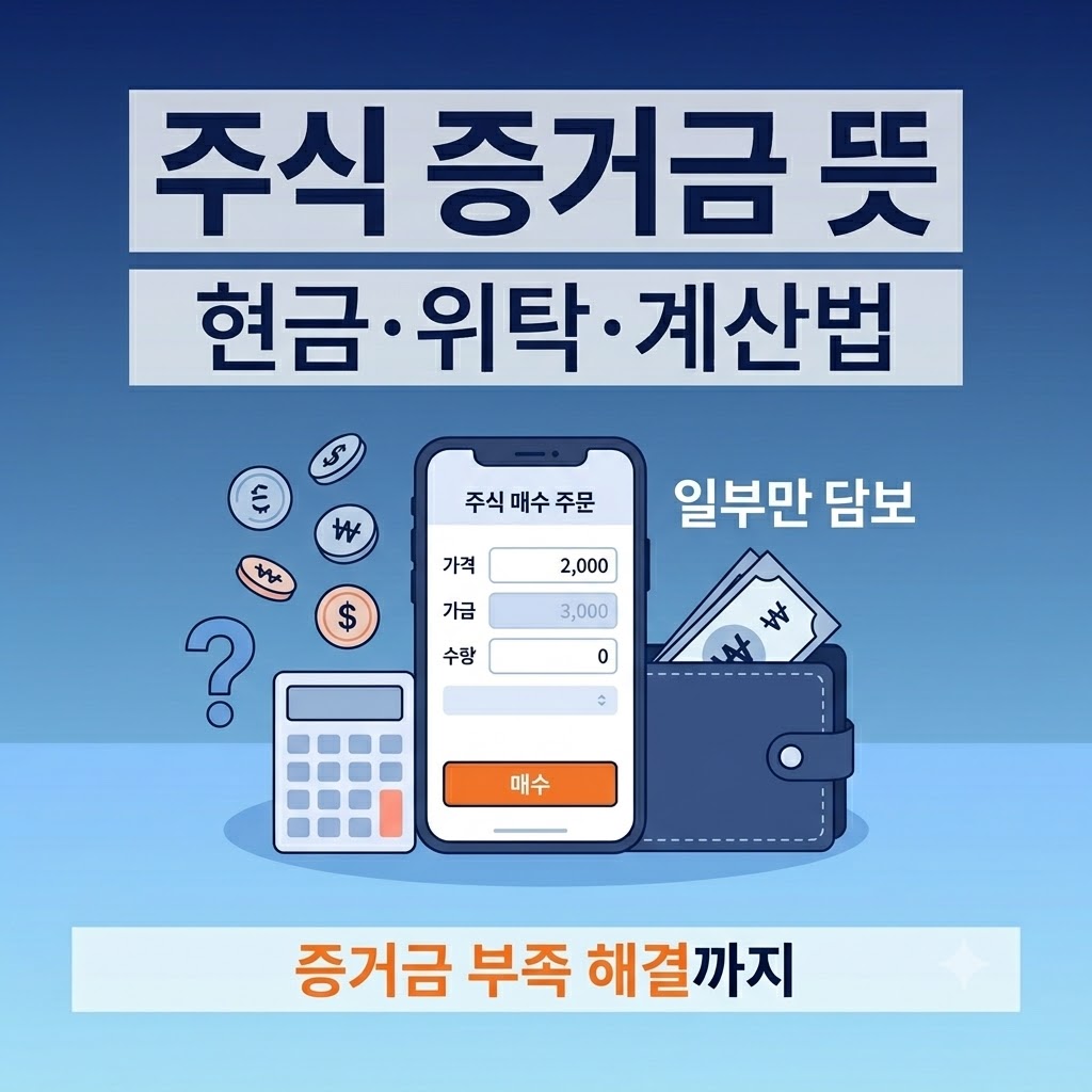 주식 증거금 뜻 현금증거금 위탁증거금 매수가능금액 계산 정리 썸네일