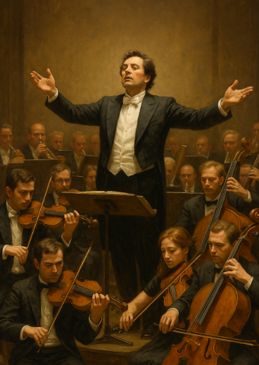 클래식 연주하는 오케스트라 이미지