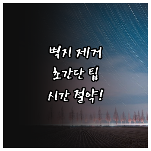 시간 낭비 없이! 오래된 벽지 완벽 ..