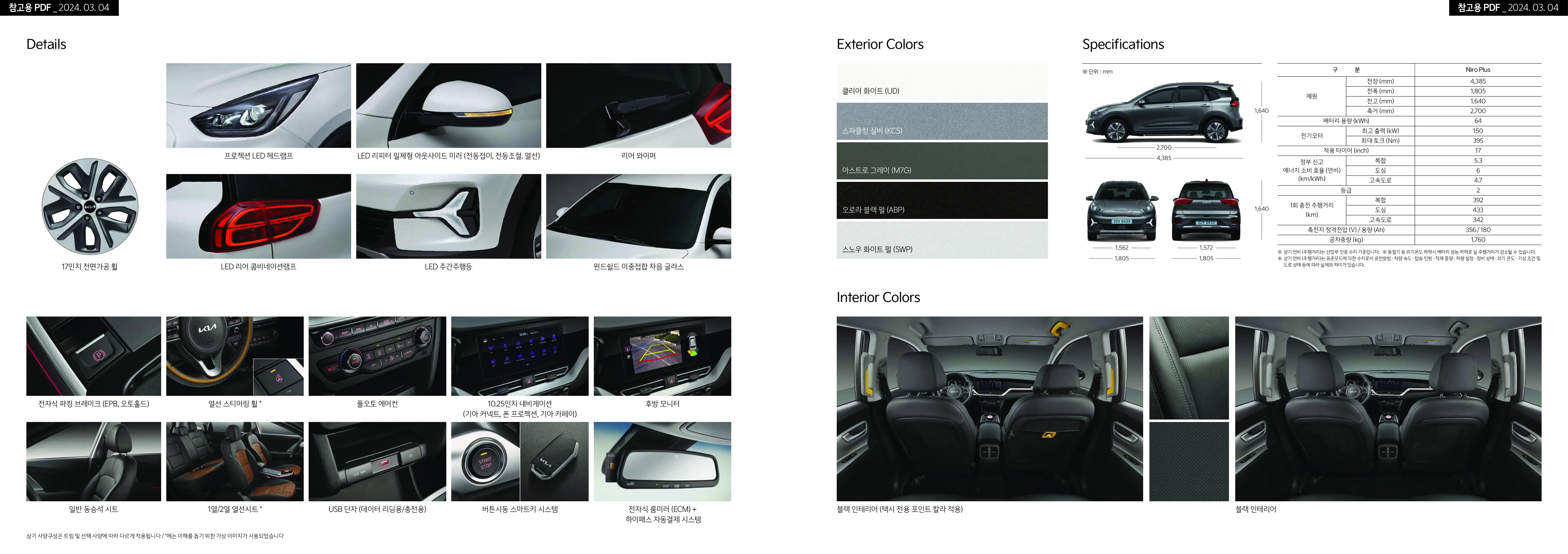 기아 니로 플러스 이미지 제원