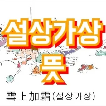 설상가상 뜻 유래 한자 비슷한 말 예문 영어 속담 반대말 안내_21