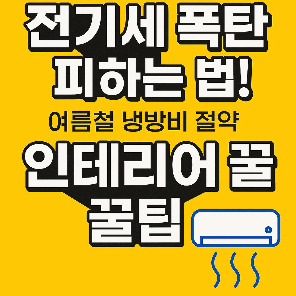 전기세 폭탄 피하는 법! 여름철 냉방비 절약 인테리어 꿀팁 7가지