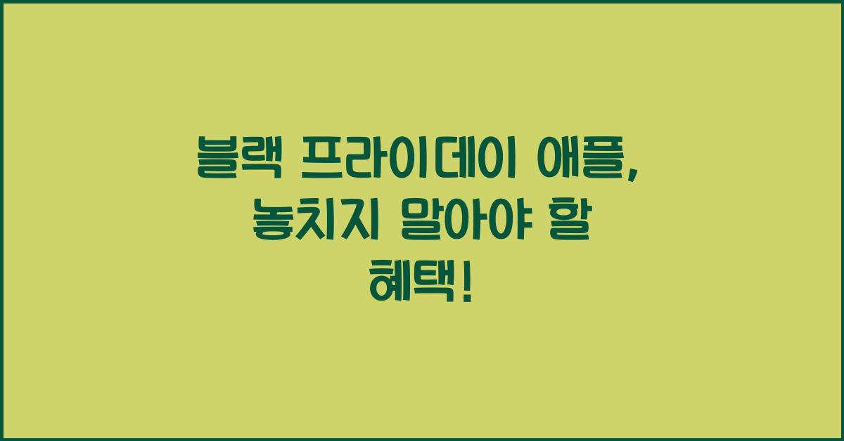 블랙 프라이데이 애플