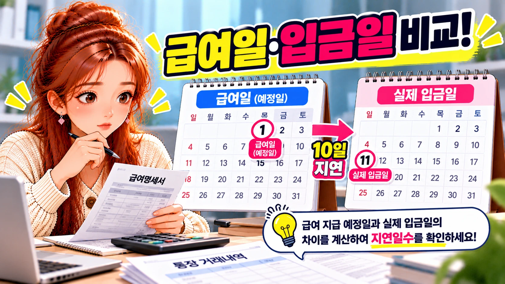 실업급여-급여일-입금일비교